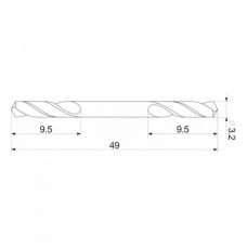 Burghiu dublu metal 3.2 mm prindere cilindrica Yat..